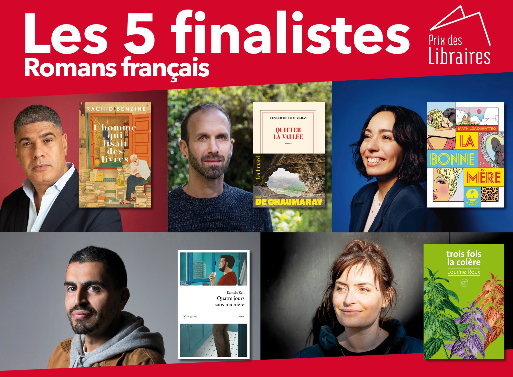Découvrez les finalistes de l’édition 2026 – Prix des Libraires